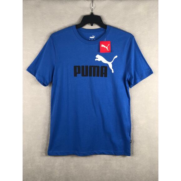 Puma Men's Size Large Essential Logo Tee Blue T-shirt - Picture 1 of 10